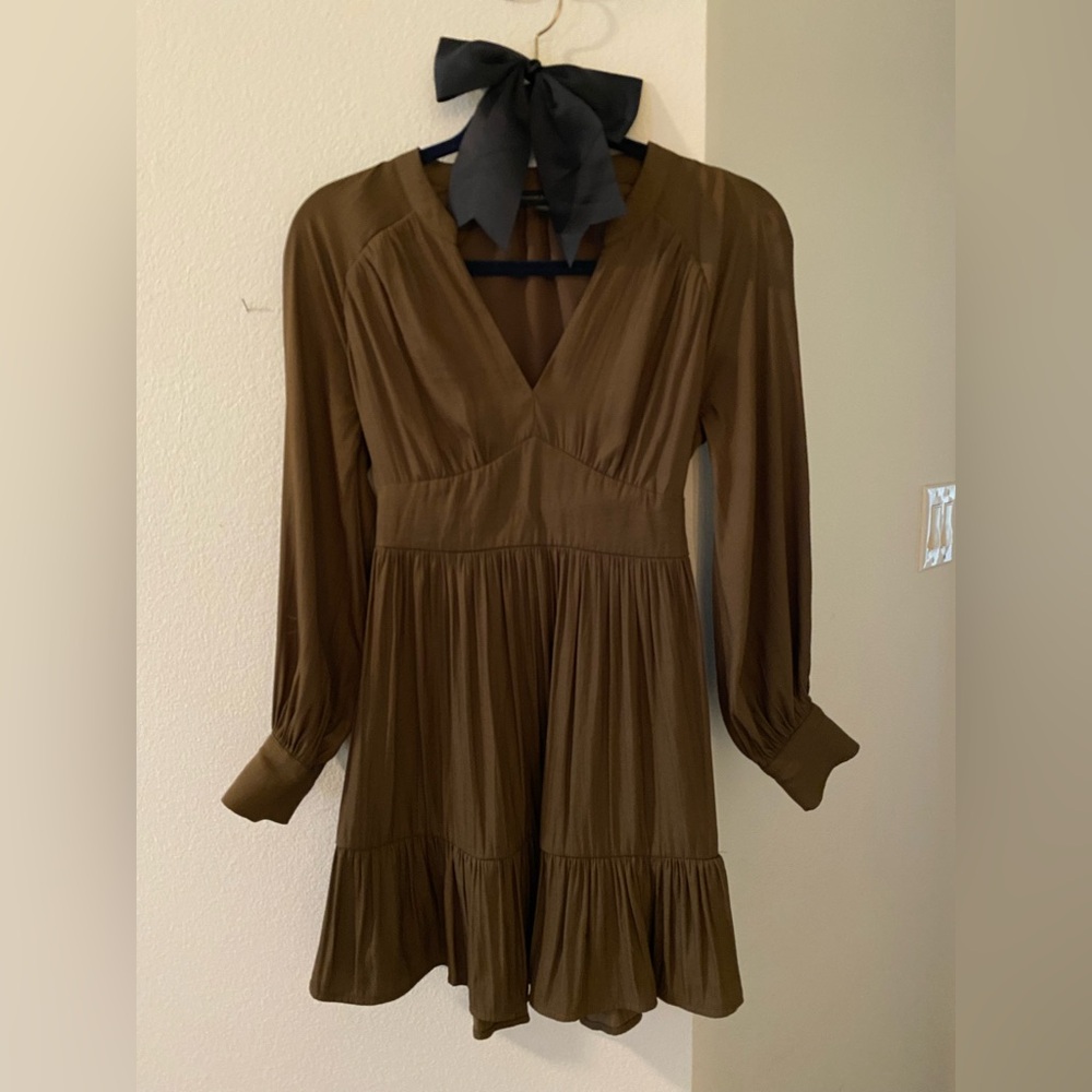 Banana Republic Olive Long Sleeve Dress